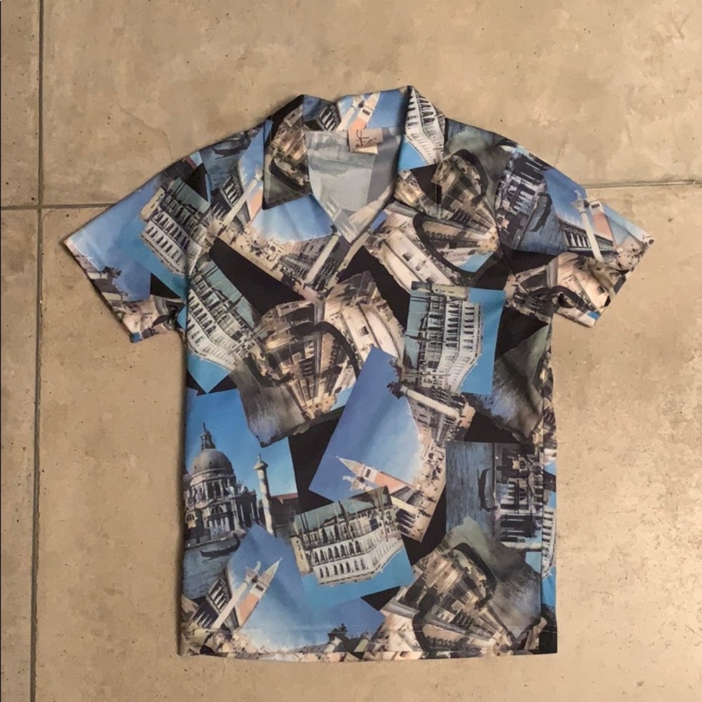 Venezia Print Vintage Polo Shirt